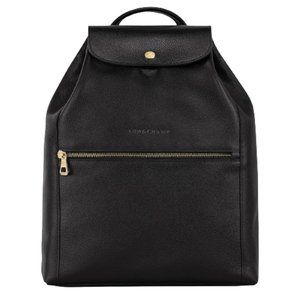 Longchamp Black Leather "Le Foulonne" Backpack NWOT